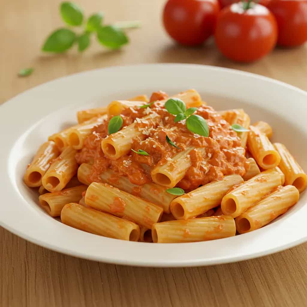 Molho de Tomate Cremoso com Ricota e Manjericão