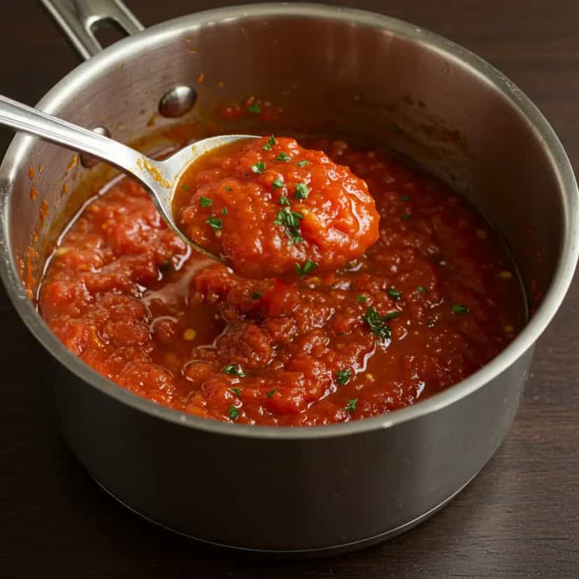 Foto deliciosa de Molho de Tomate para Bife à Parmegiana da Elena pronta para servir - Carnes & Frango