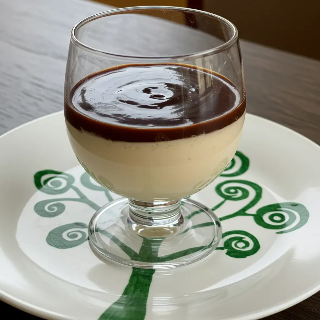 Mousse Branca com Cobertura de Chocolate