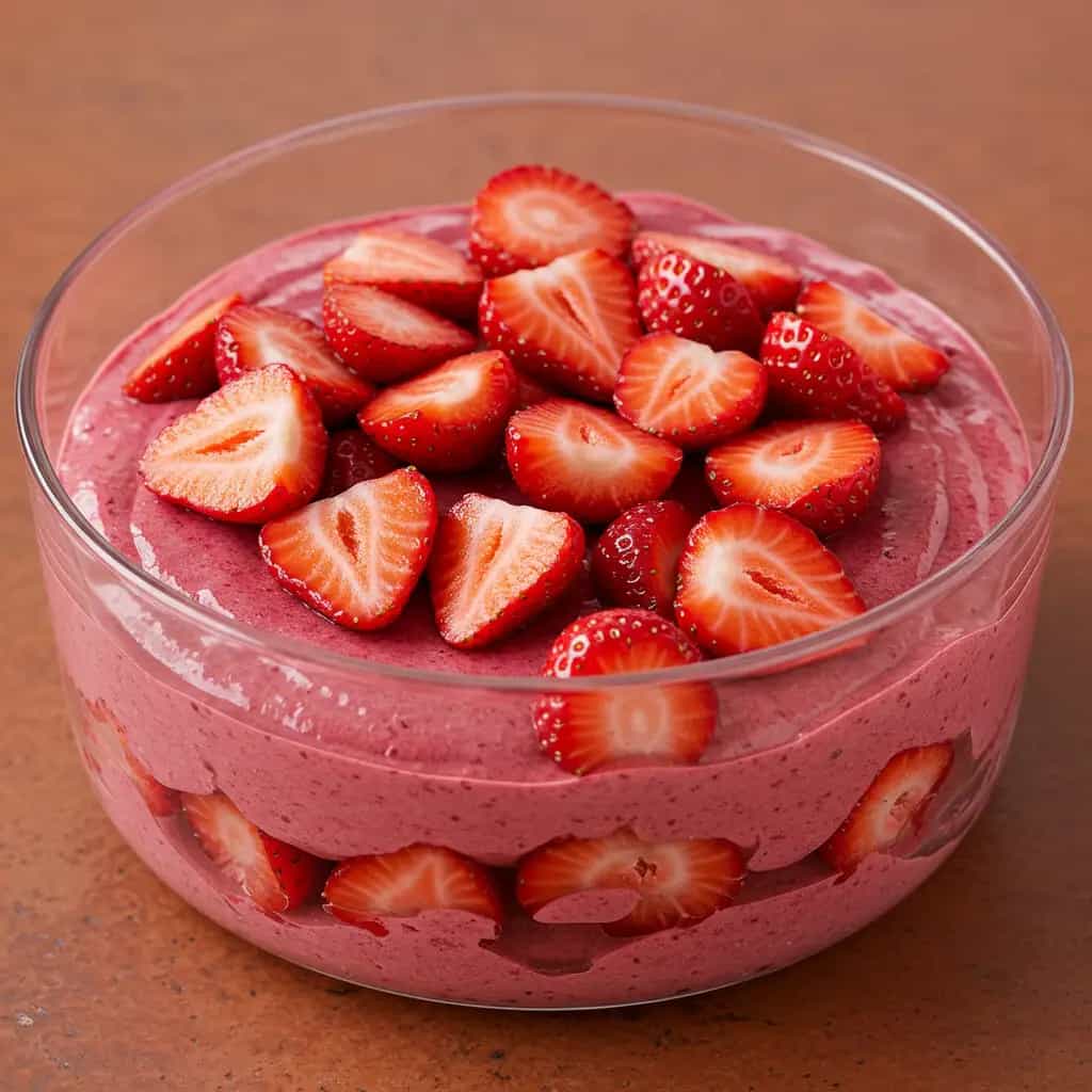 Mousse de Gelatina de Morango