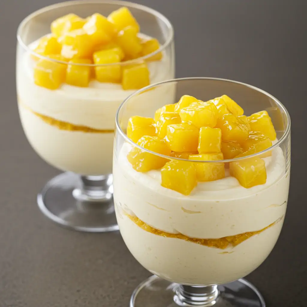 Mousse de Manga com Calda