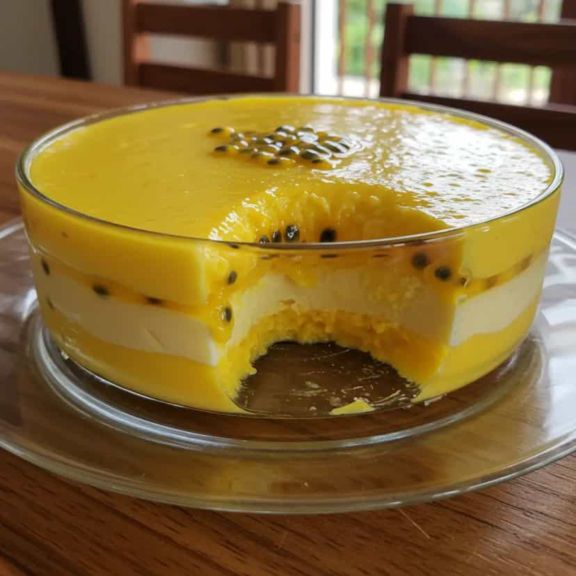 Foto deliciosa de Mousse de maracujá pronta para servir - Doces Gelados & Sorvetes