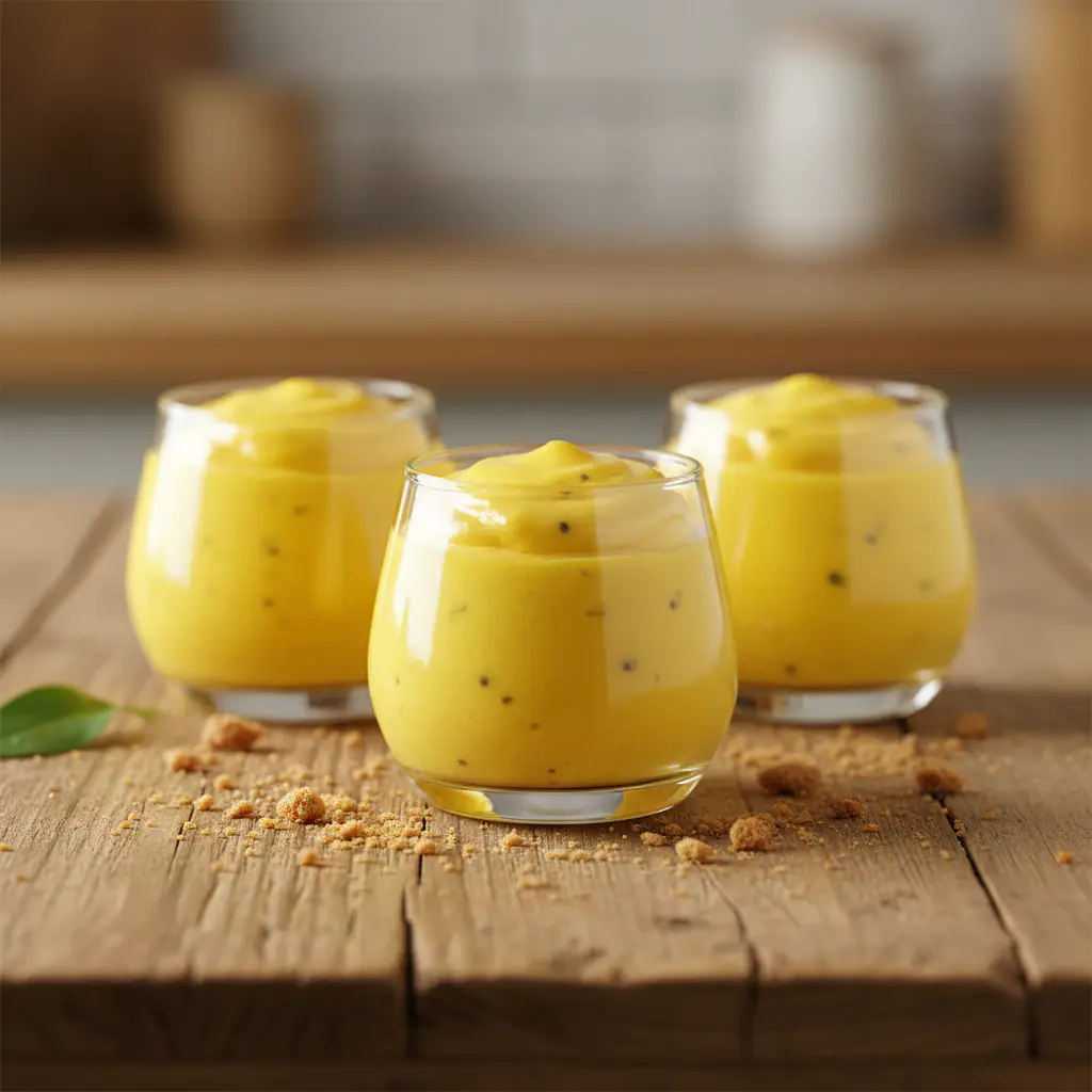 Mousse de Maracujá com Biscoito Champagne