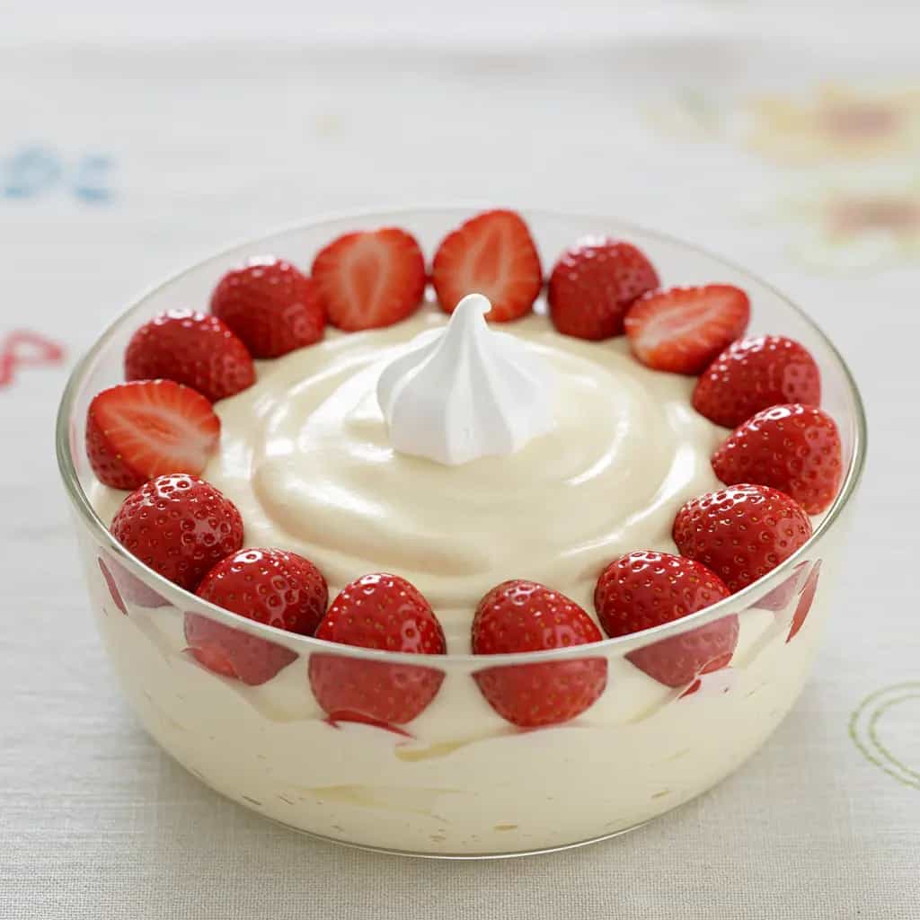 Mousse de Morango com Suspiro