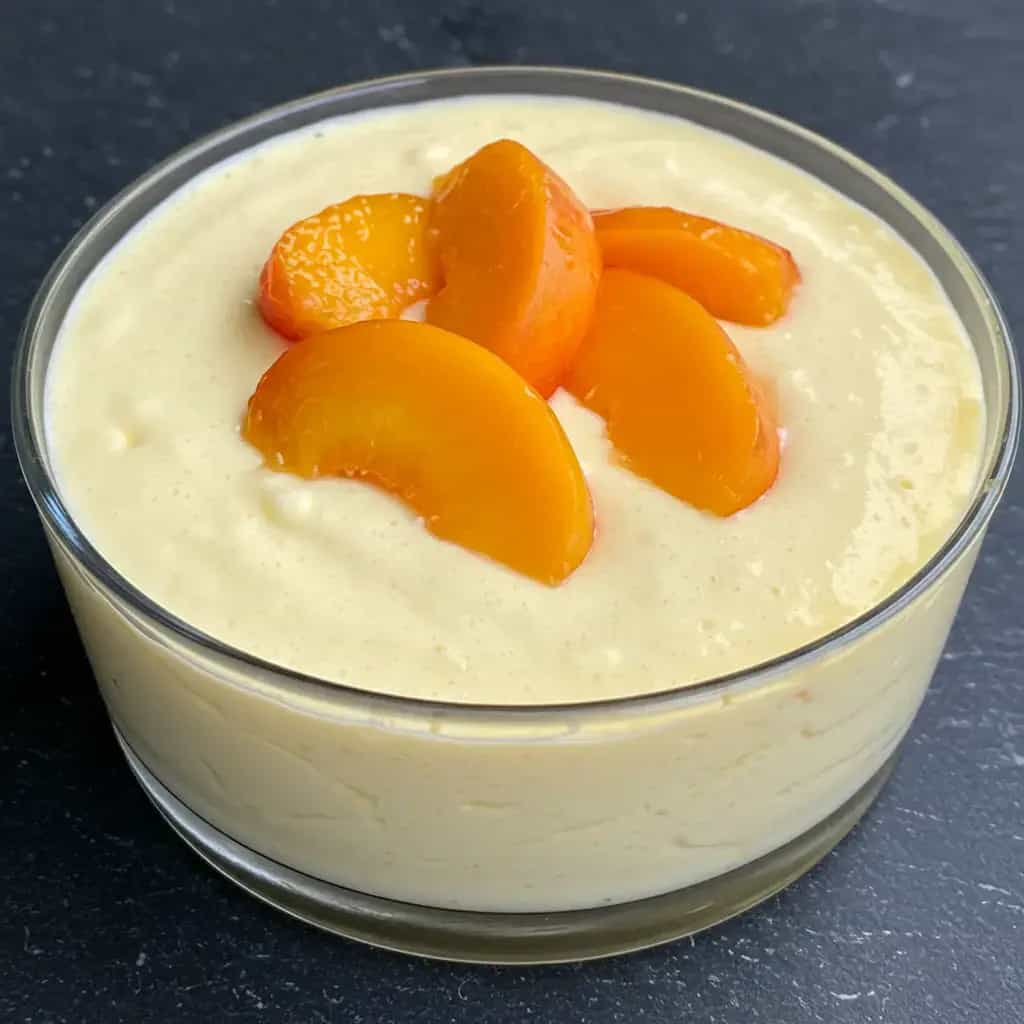 Mousse de Pêssego com Gelatina