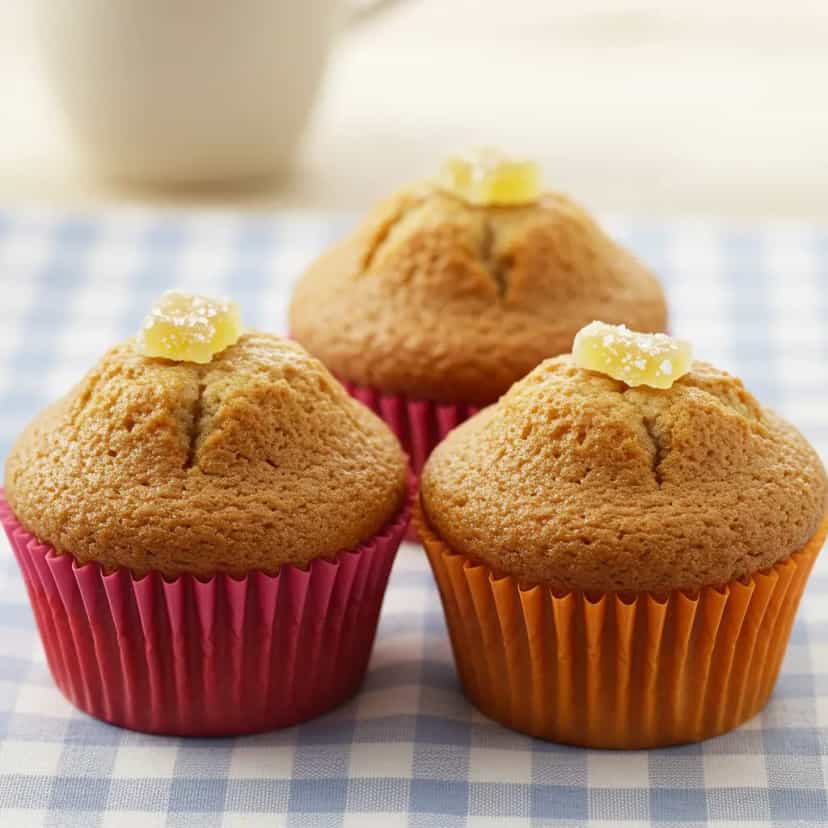 Foto deliciosa de Muffins de Pera e Gengibre: Receita Caseira pronta para servir - Snacks Assados