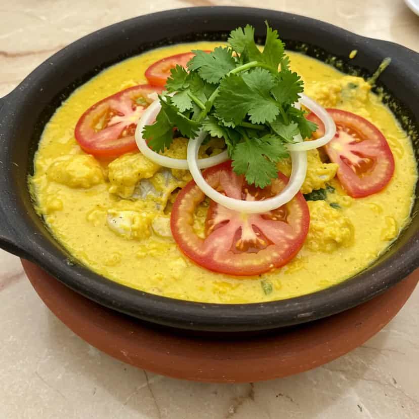 Foto deliciosa de Muqueca Imperial de Camarão, Siri e Cação pronta para servir - Peixes & Frutos do Mar