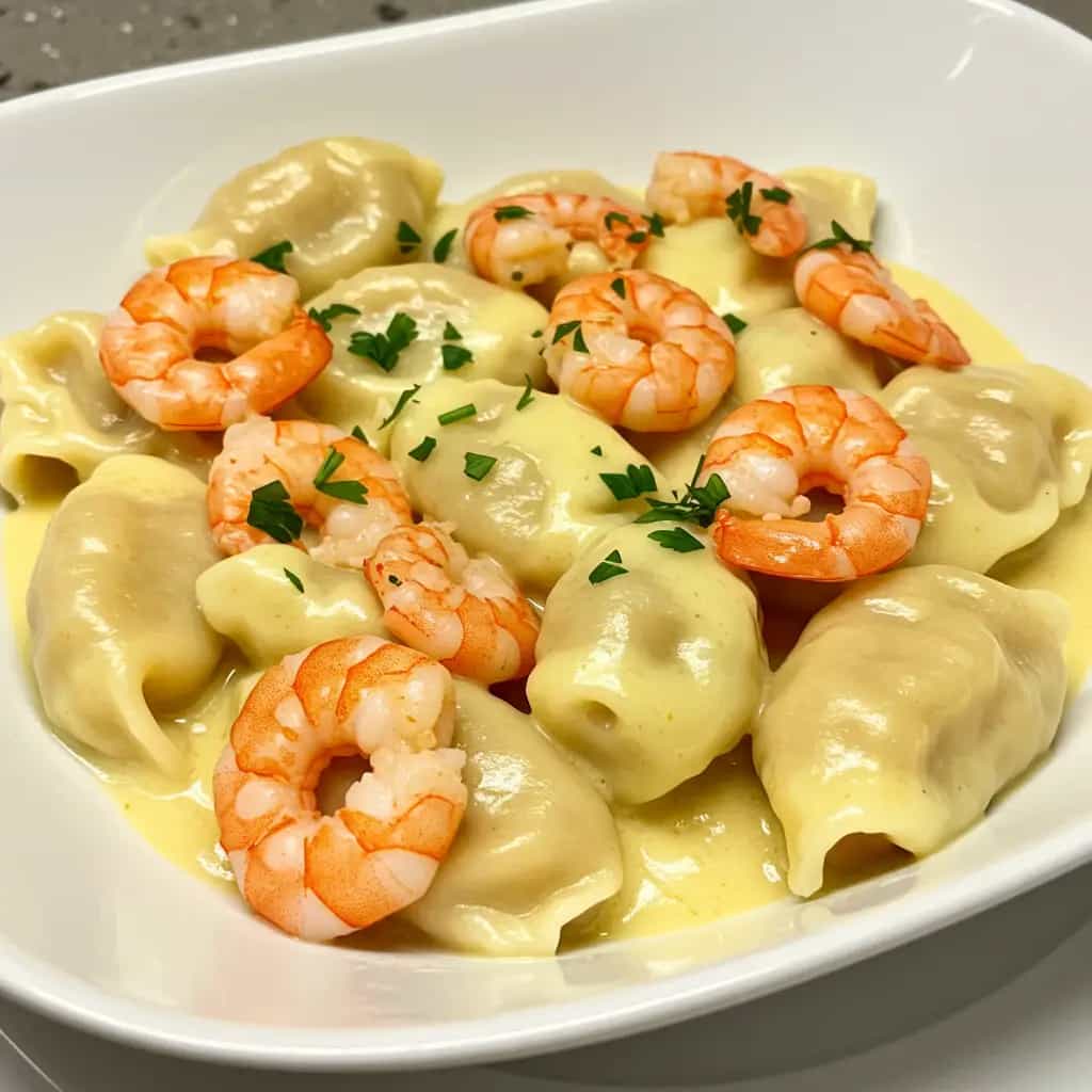 Nhoque com Camarão ao Molho de Tomate