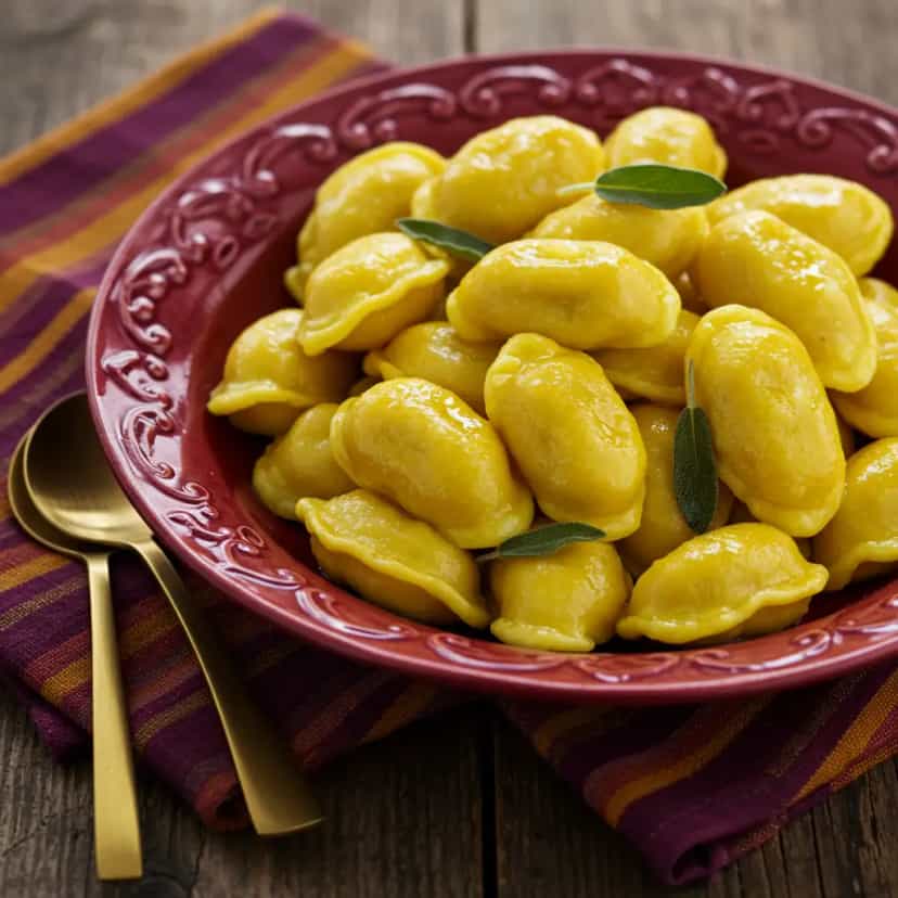 Foto deliciosa de Nhoque de Mandioquinha com Molho de Manteiga e Sálvia pronta para servir - Massas & Macarrão