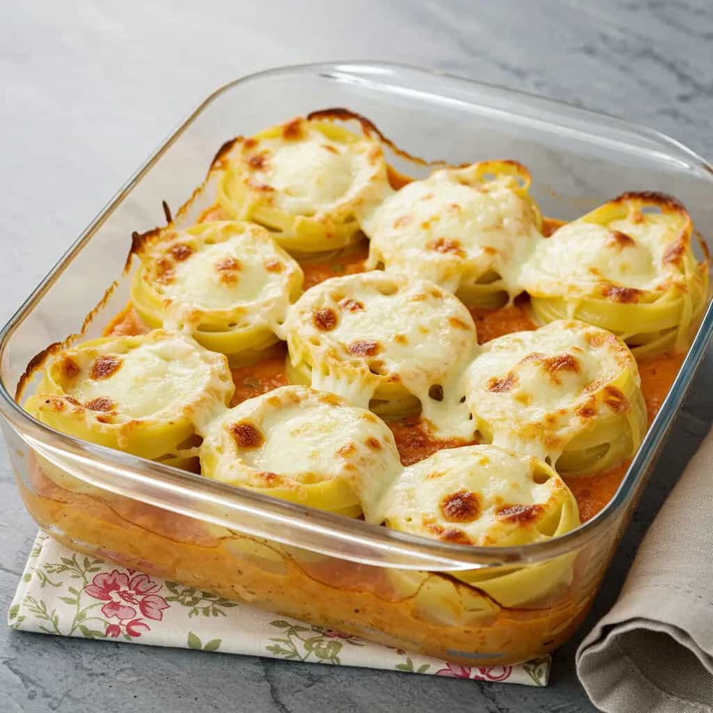 Ninhos de Macarrão ao Forno