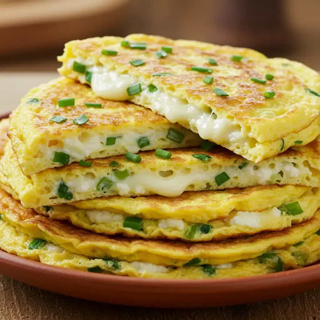 Omelete Cremosa com Mussarela de Búfala