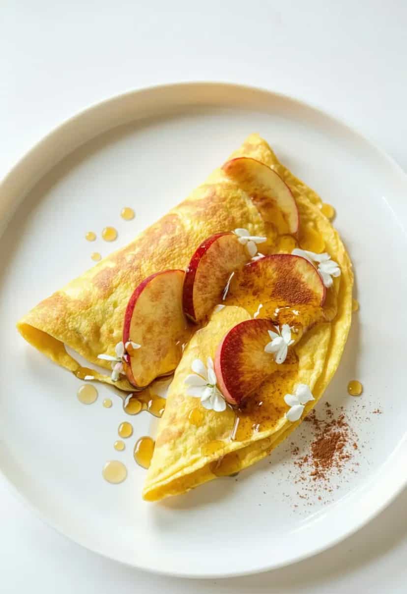 Foto deliciosa de Omelete de Banana com Aveia pronta para servir - Ovos