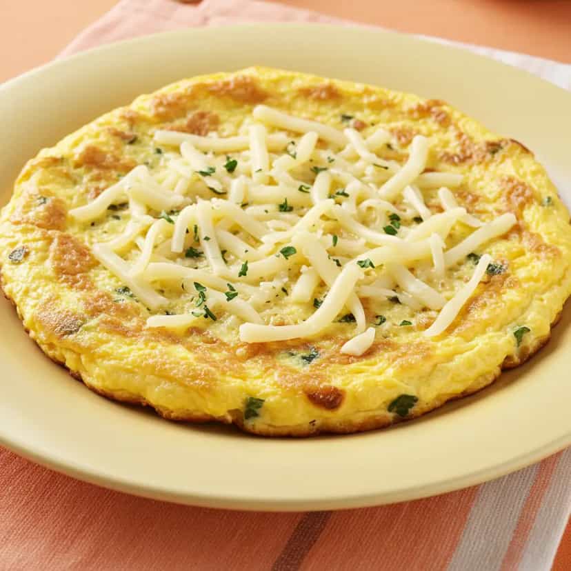 Foto deliciosa de Omelete de Batata Ralada pronta para servir - Ovos