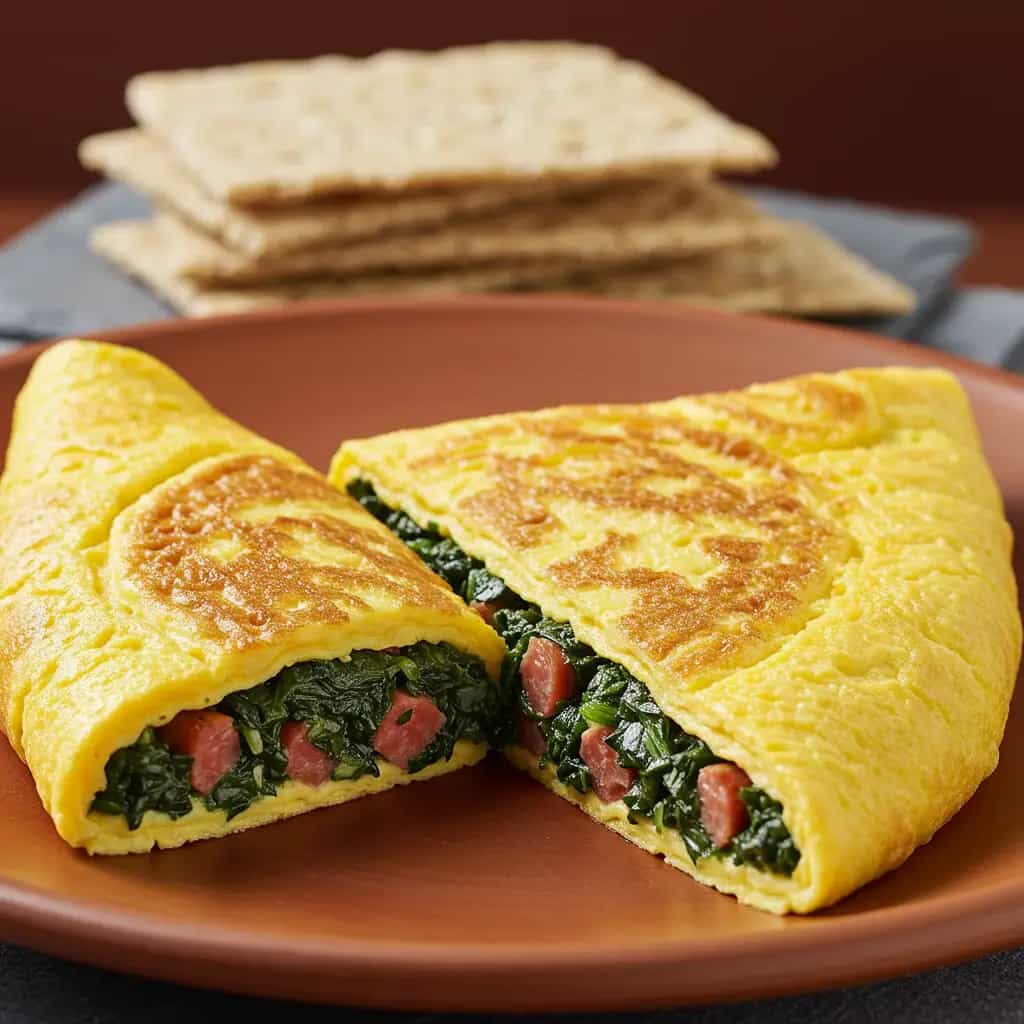 Omelete de Calabresa e Espinafre: Receita Fácil e Deliciosa