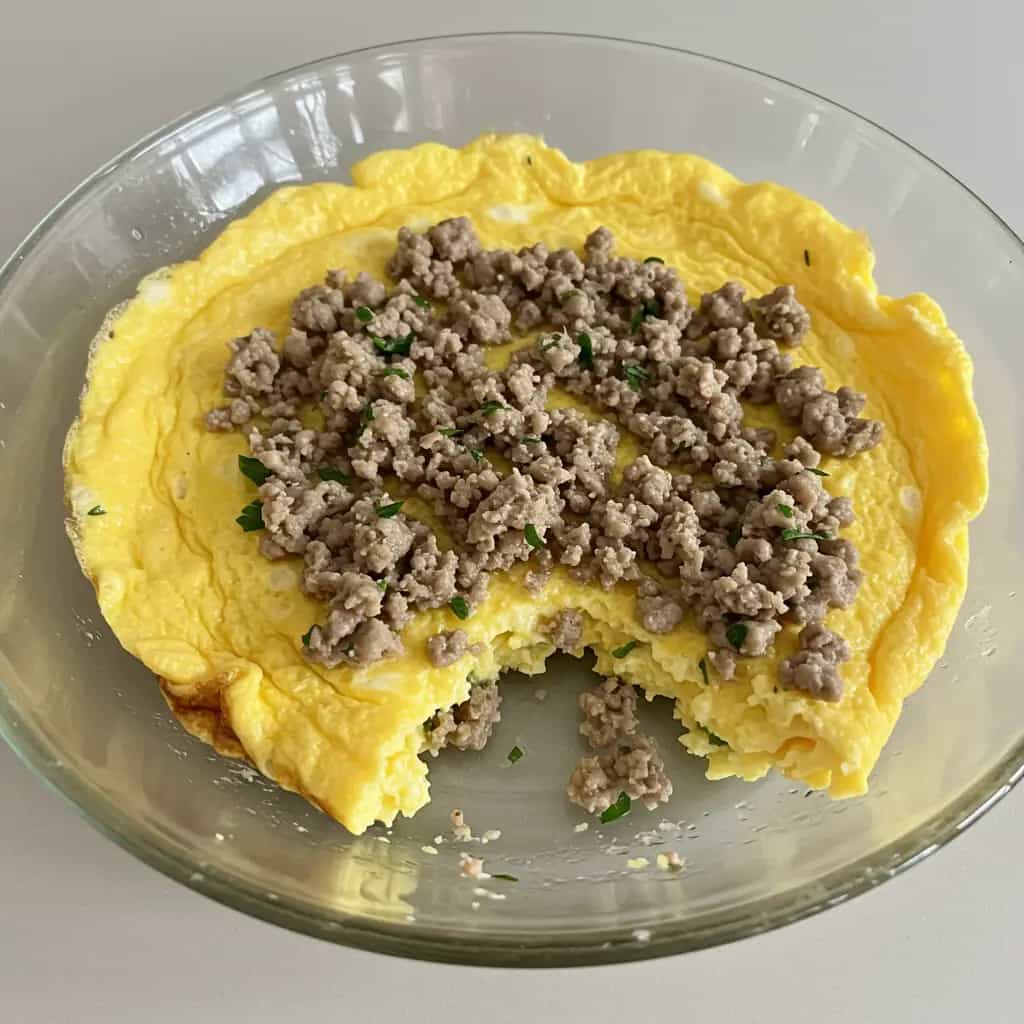 Omelete de Carne Moída