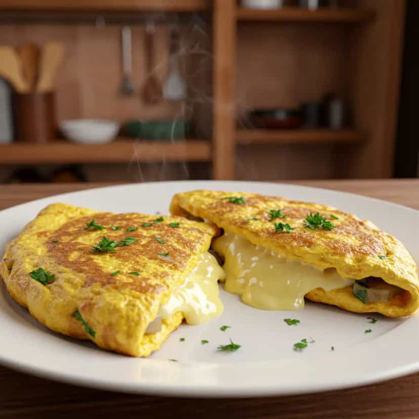 Foto deliciosa de Omelete simples pronta para servir - Ovos