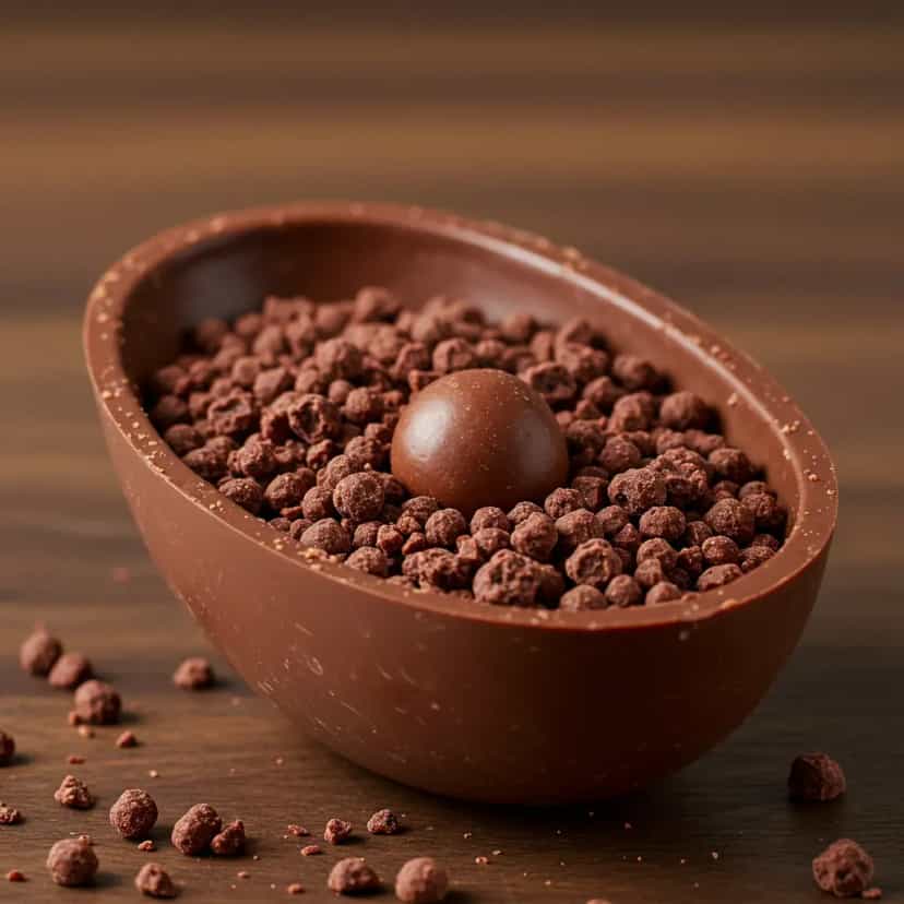 Foto deliciosa de Ovo de Páscoa Trufado com Brigadeiro de Nescau pronta para servir - Outras Receitas