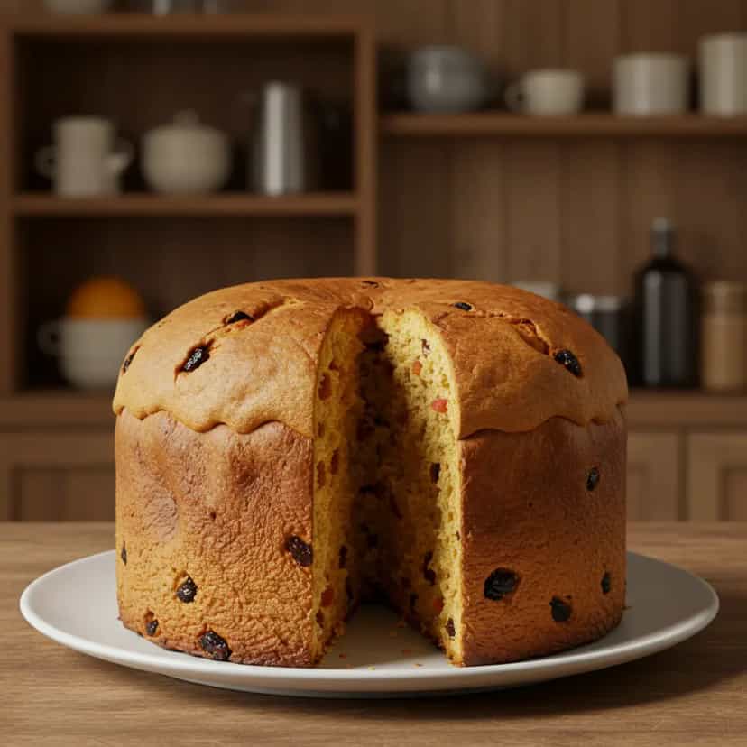 Foto deliciosa de Panetone caseiro pronta para servir - Outras Receitas