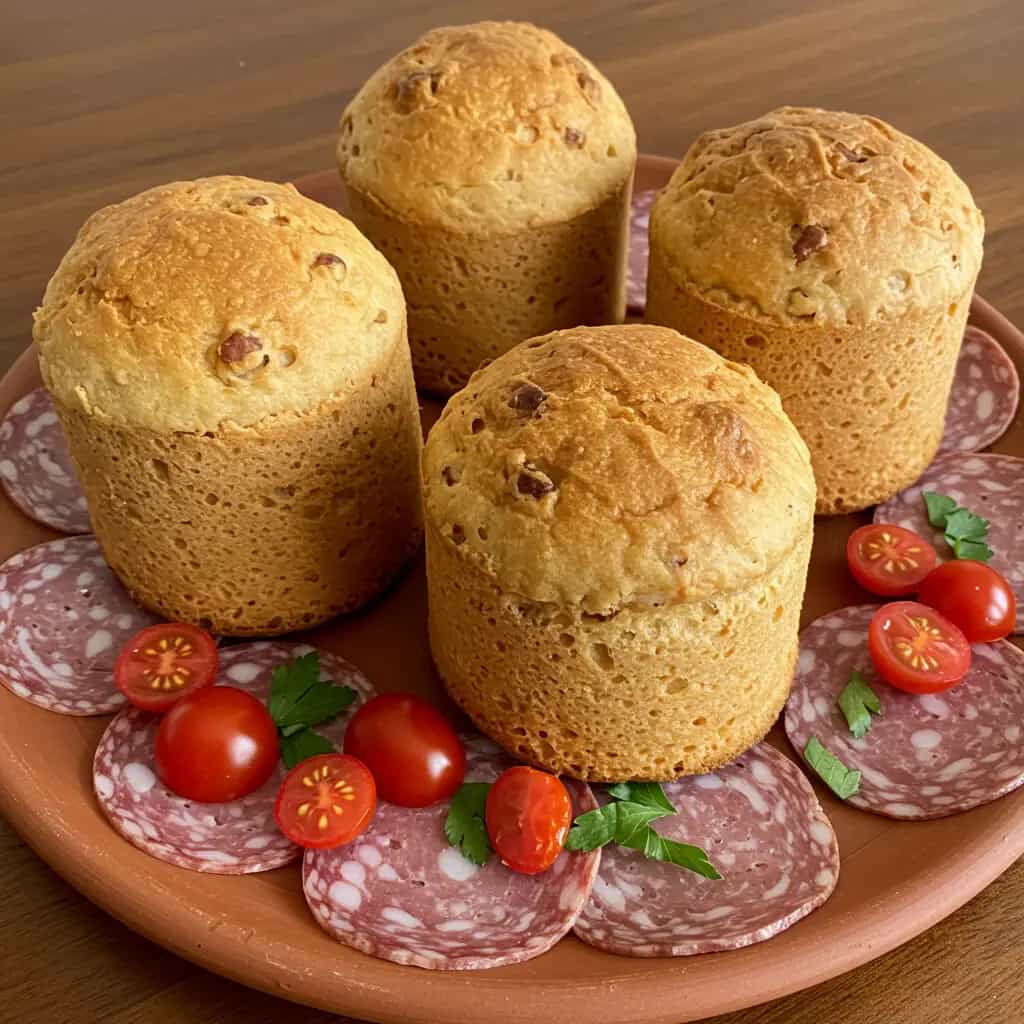 Panetone Salgado com Queijos e Frios