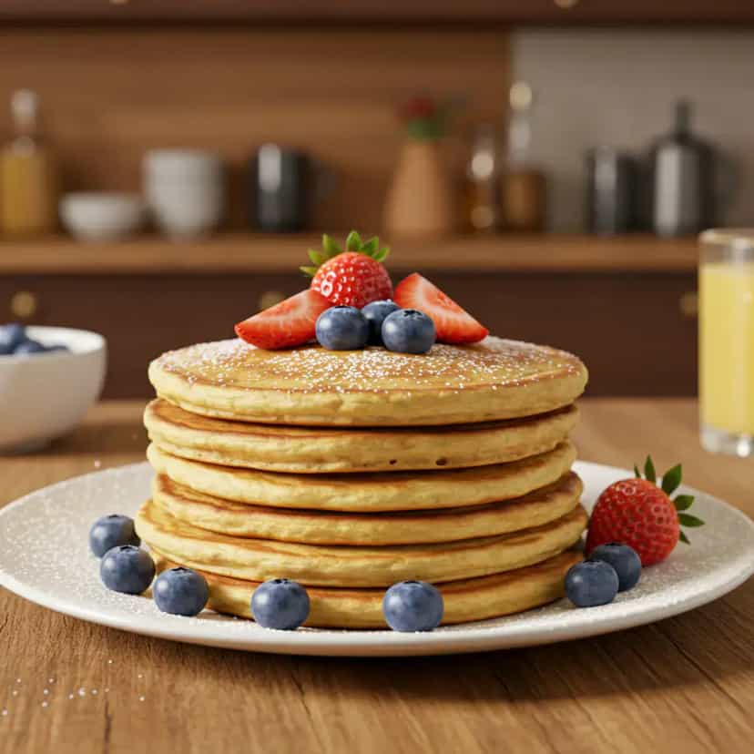 Foto deliciosa de Panqueca americana pronta para servir - Panquecas & Waffles