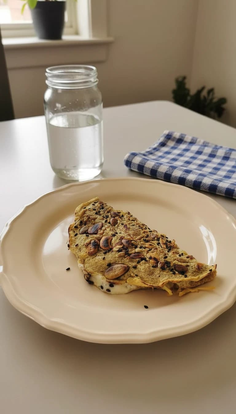 Panqueca de Lentilha com Granola Salgada