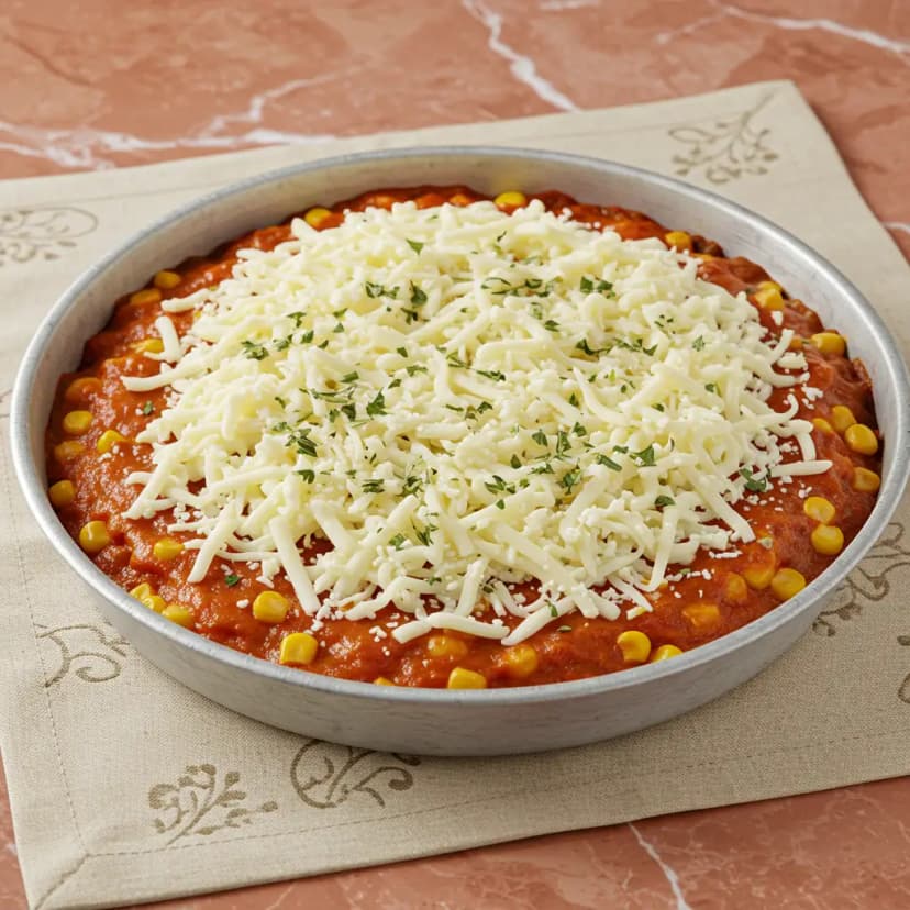 Panquecas de PVT com Molho de Tomate e Mussarela