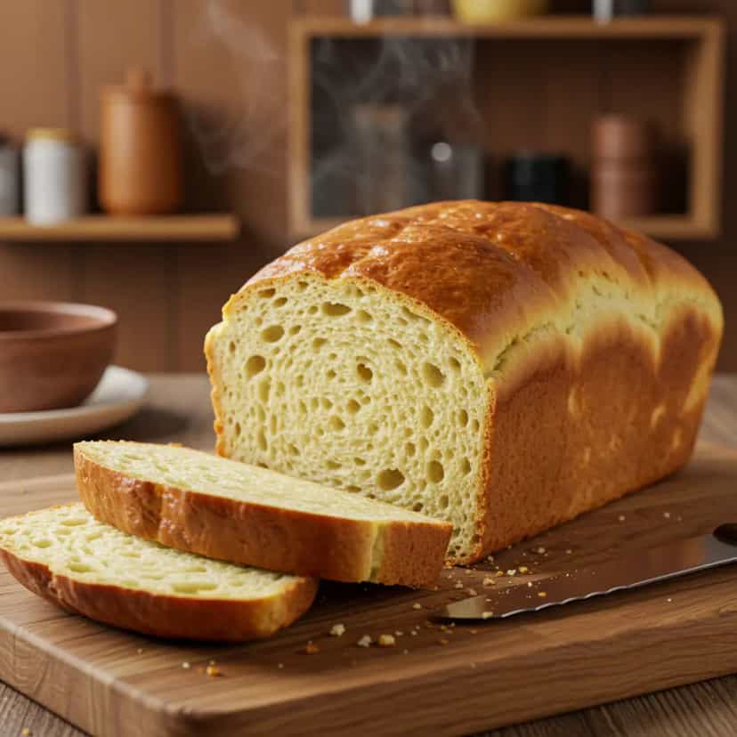 Foto deliciosa de Pão com fermento de bolo pronta para servir - Outras Receitas