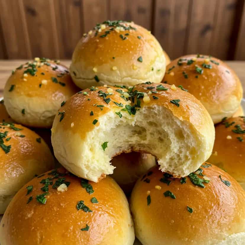 Foto deliciosa de Pão de alho fofinho pronta para servir - Lanches de Padaria