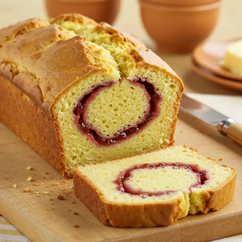 Foto deliciosa de Pão de Milho Recheado com Goiabada Cremosa pronta para servir - Lanches de Padaria