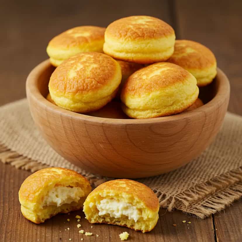 Foto deliciosa de Pão de Queijo com Araruta: Receita Deliciosa pronta para servir - Lanches de Padaria