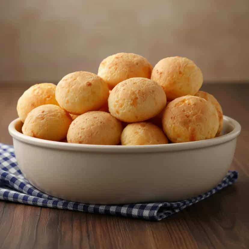 Foto deliciosa de Pão de Queijo de Liquidificador na AirFryer pronta para servir - Lanches de Padaria