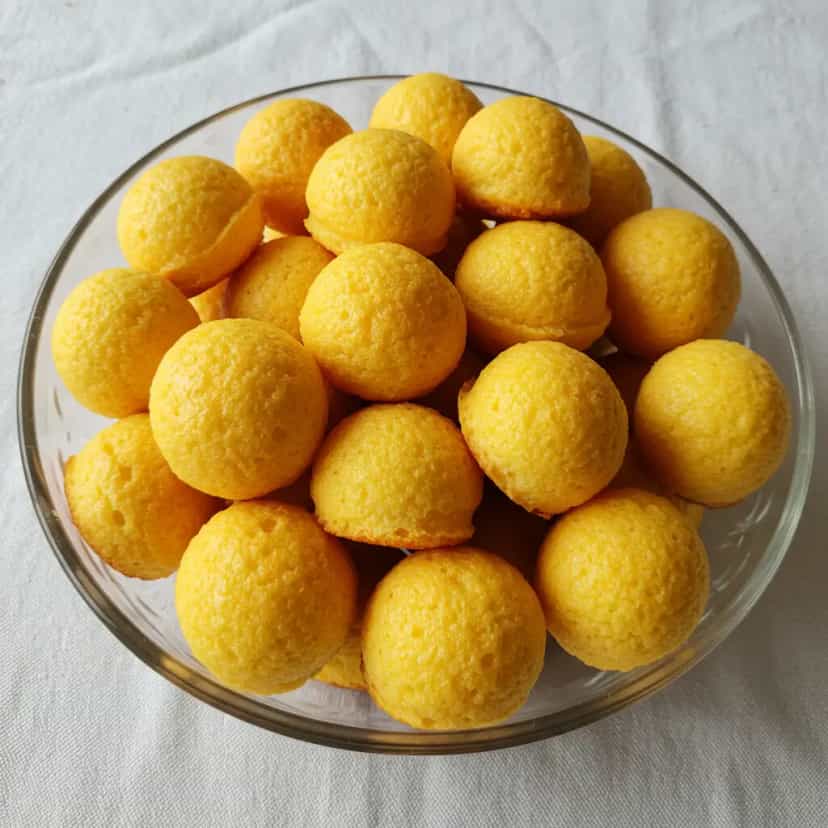 Foto deliciosa de Pão de queijo especial com polvilho e fécula pronta para servir - Lanches de Padaria