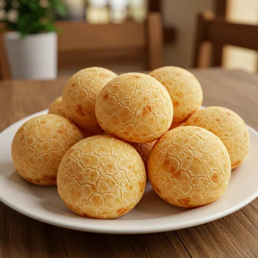 Foto deliciosa de Pão de Queijo Tradicional pronta para servir - Lanches de Padaria