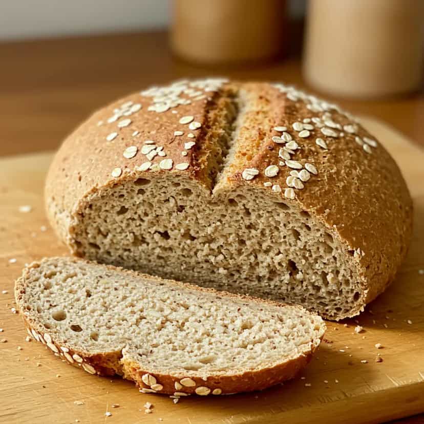 Foto deliciosa de Pão integral com farinha integral, linhaça e aveia pronta para servir - Torradas & Toasts