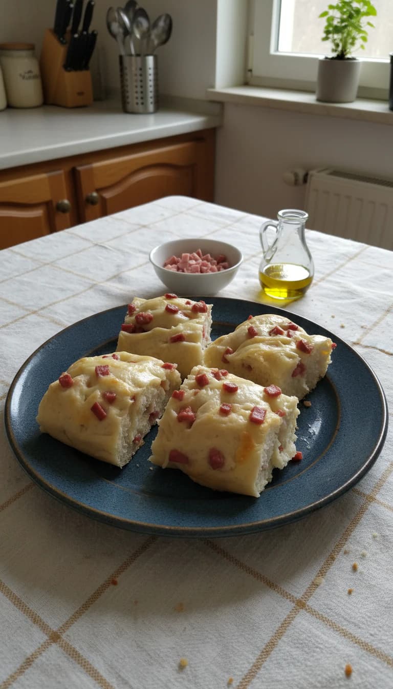 Pão recheado de calabresa