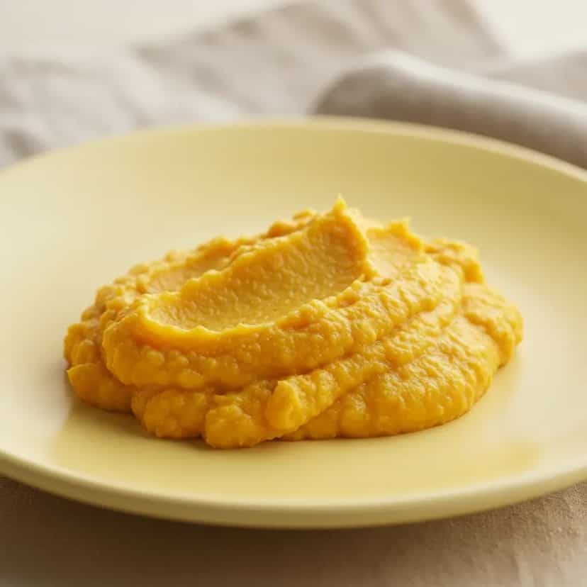 Foto deliciosa de Papinha de Cenoura e Batata com Caldo de Feijão pronta para servir - Outras Receitas