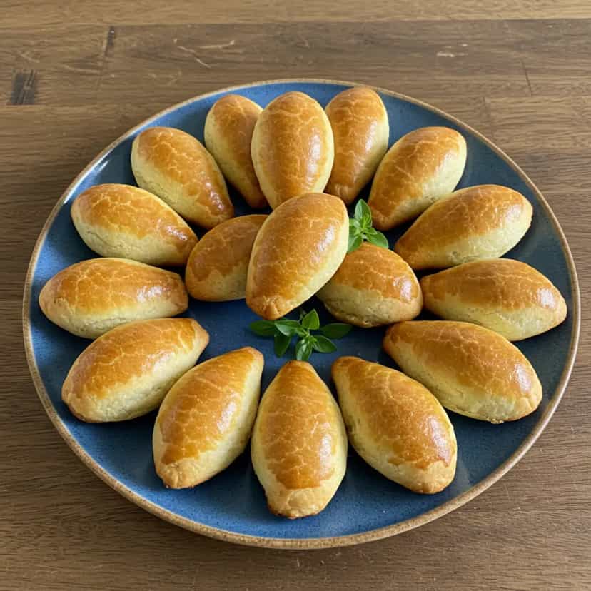 Foto deliciosa de Pastéis Recheados de Batata Inglesa pronta para servir - Salgadinhos