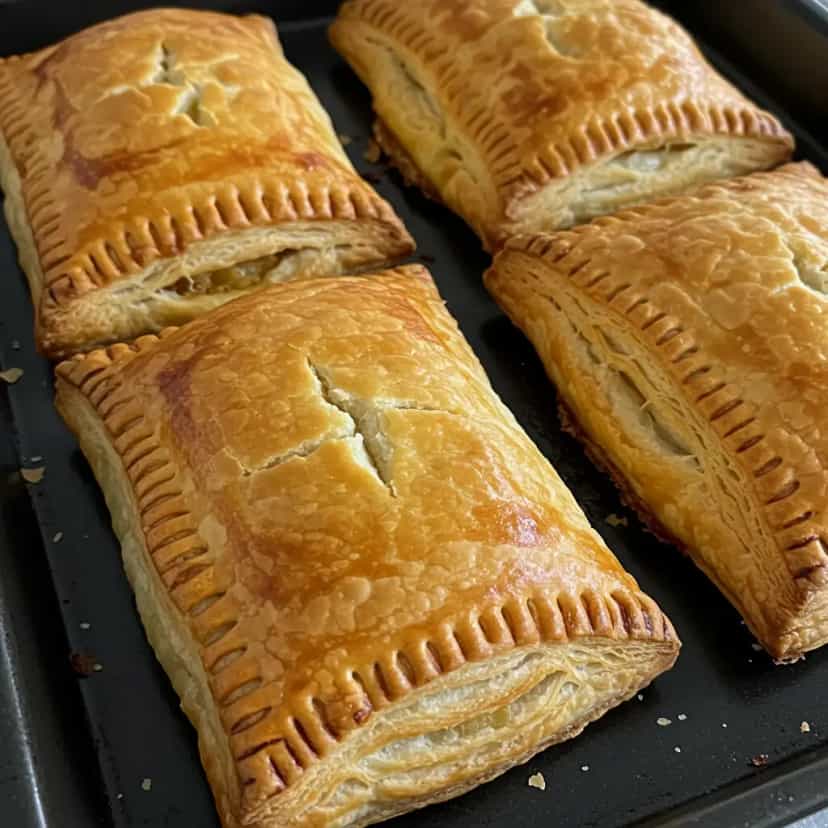 Foto deliciosa de Pastel Folhado de Legumes pronta para servir - Lanches de Padaria
