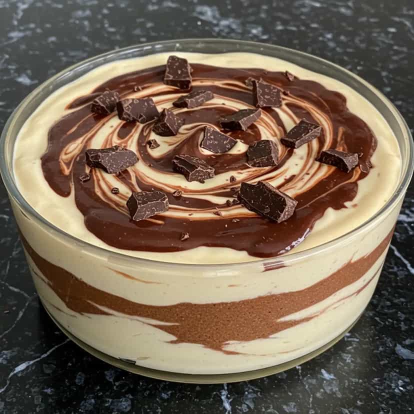 Foto deliciosa de Pavê Clássico de Bolacha Maria pronta para servir - Pudins & Cremes