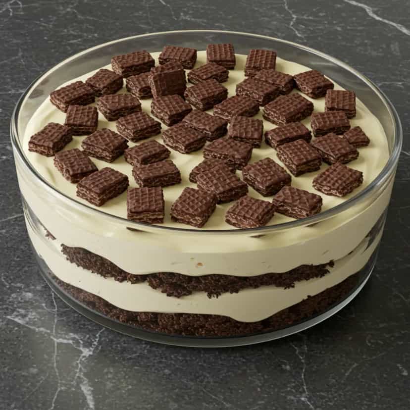 Foto deliciosa de Pavê de Bis: Cremoso e Delicioso pronta para servir - Pudins & Cremes