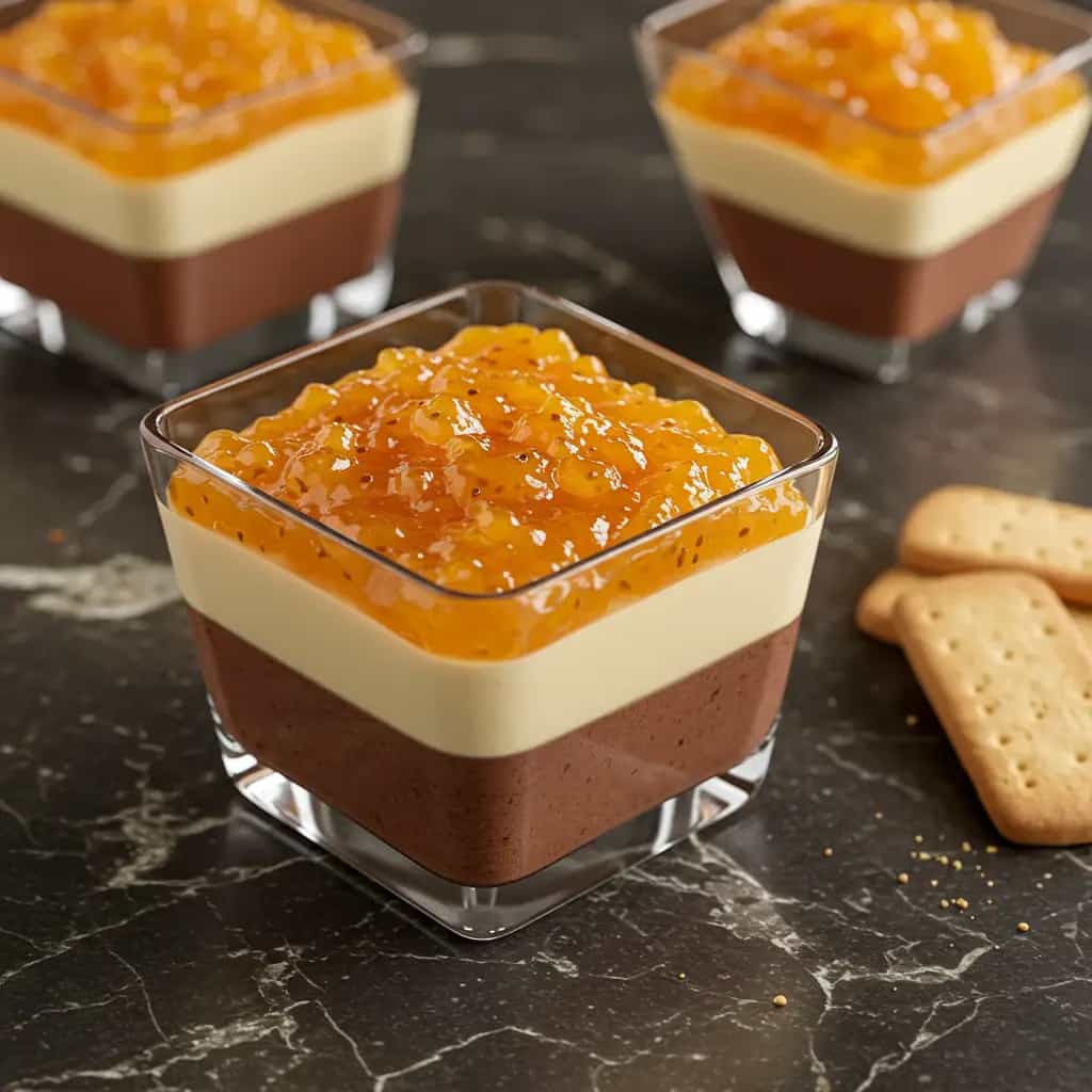 Pavê de Chocolate com Mousse de Maracujá