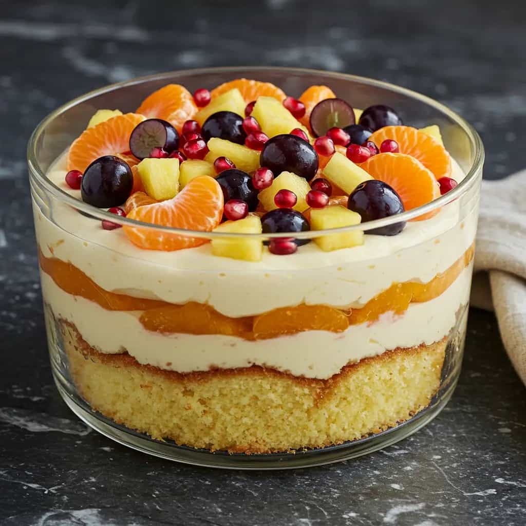 Pavê de Frutas Diet com Camadas Deliciosas