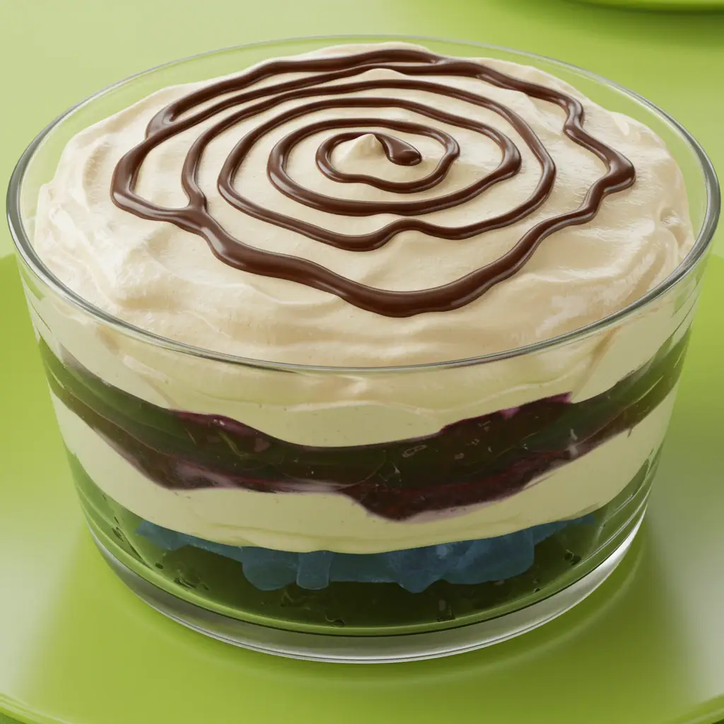 Pavê de Gelatina com Creme de Baunilha