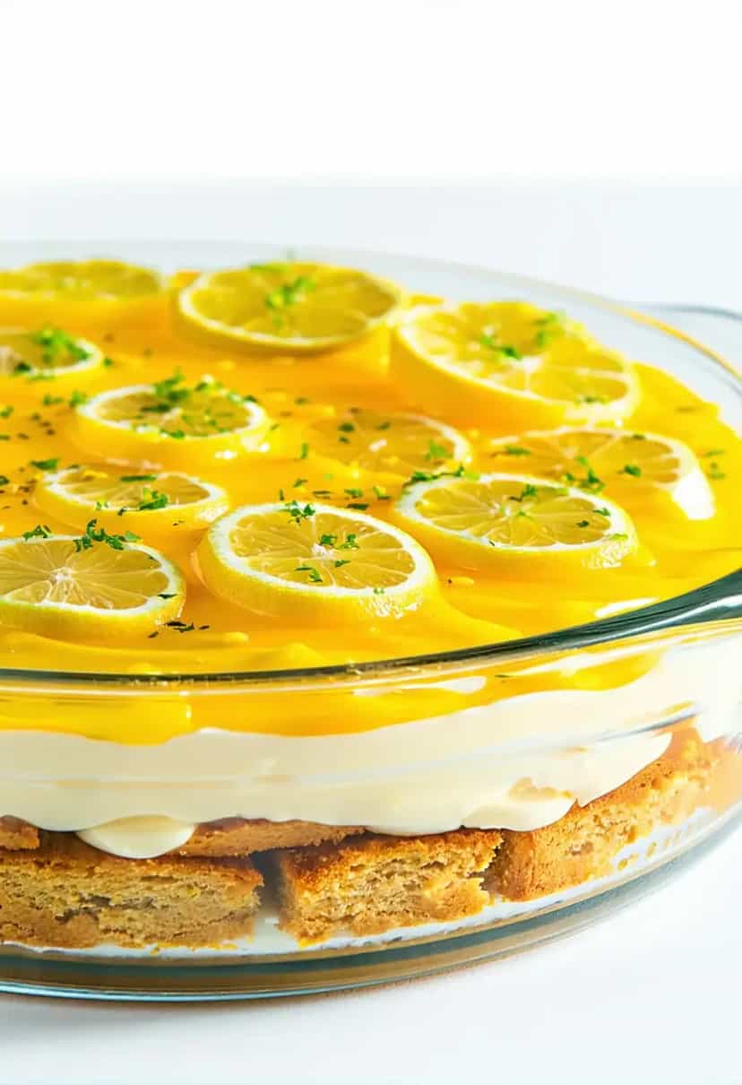 Foto deliciosa de Pavê de Limão Fácil pronta para servir - Sem Assar