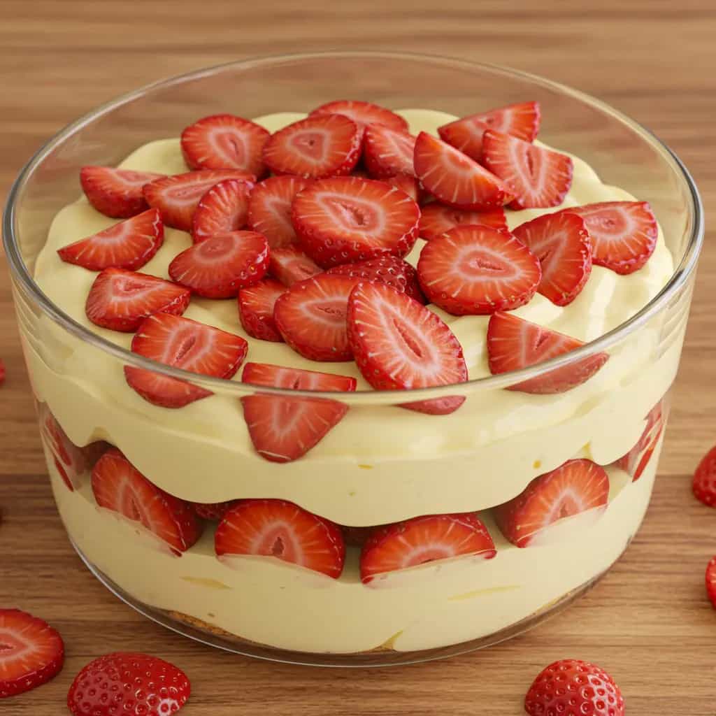 Pavê de Morangos com Creme de Limão