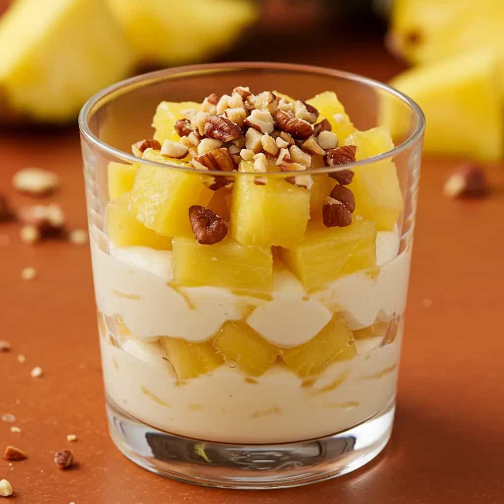 Pavê Light de Abacaxi com Castanha-de-Caju