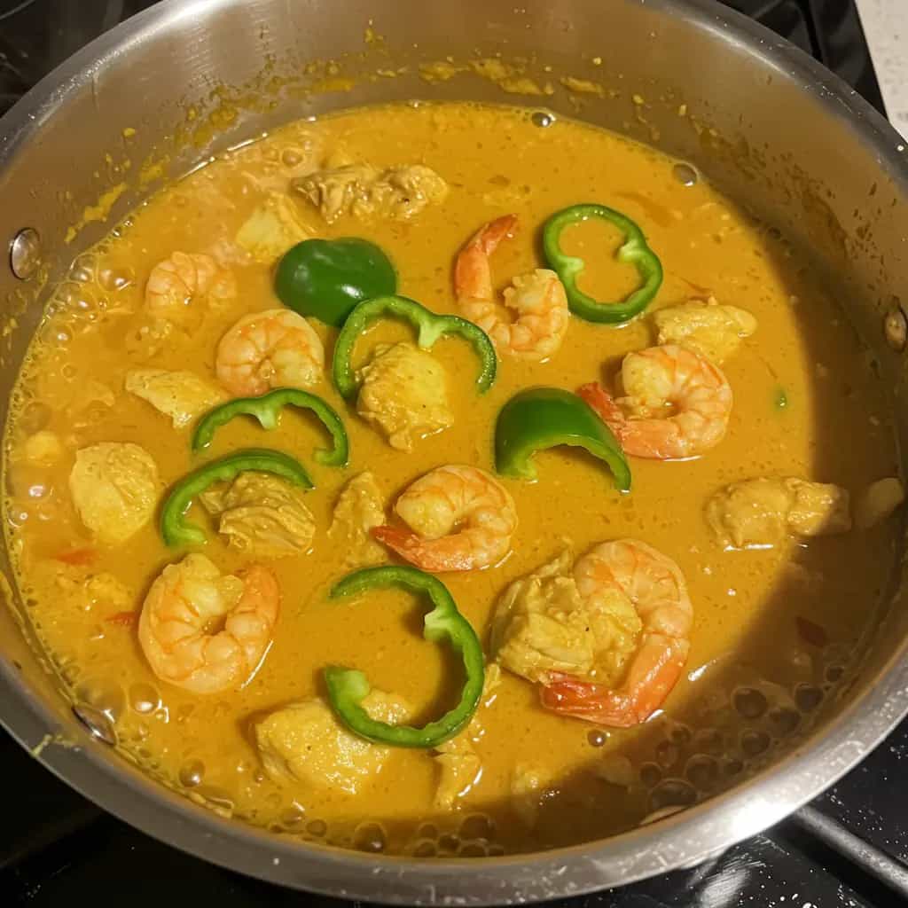 Peixe ao Molho de Camarão com Leite de Coco