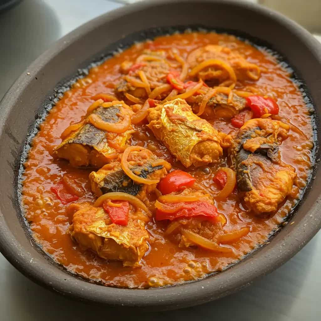 Peixe ao Molho de Tomate e Dendê