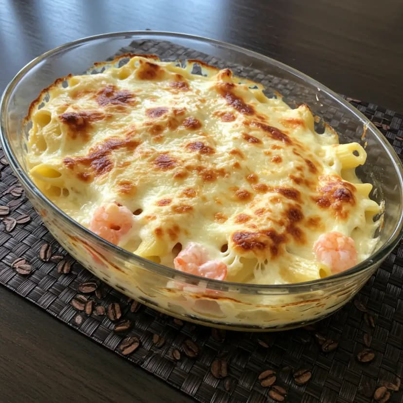 Penne ao Molho de Gorgonzola com Camarão