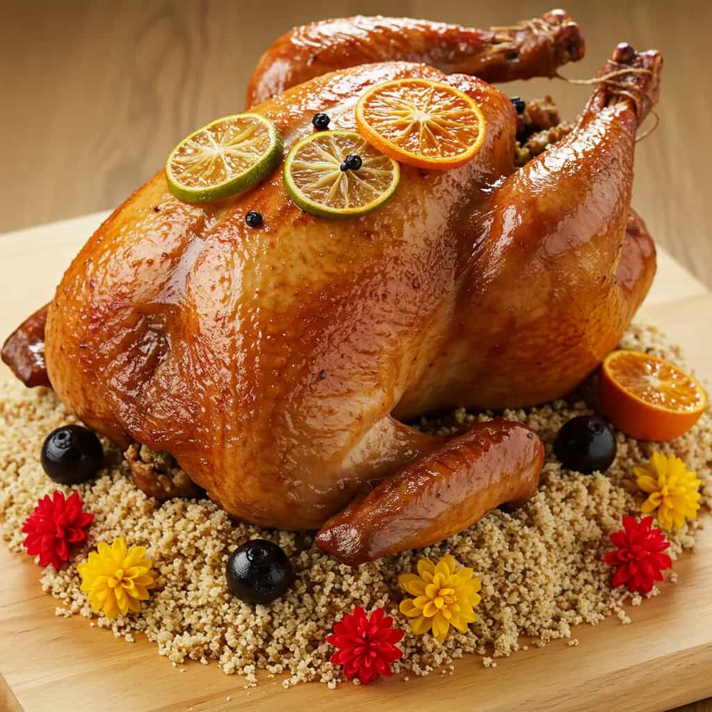 Peru Assado com Molho Agridoce de Laranja